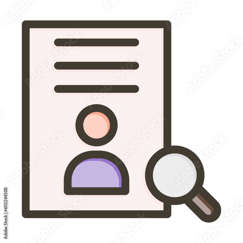 Resignation Vector Thick Line Filled Colors Icon Design