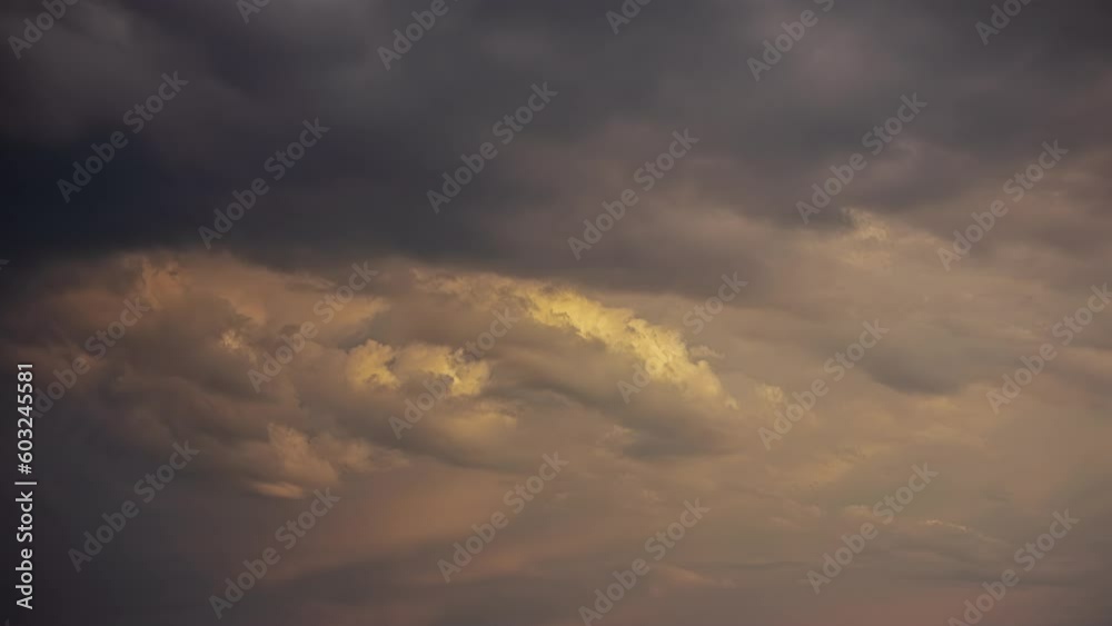 B roll timelapse of dark clouds rolling through sky, calm before storm B roll timelapse of dark clouds rolling through sky, calm before storm
