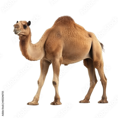 Leinwand Poster brown camel isolated on white