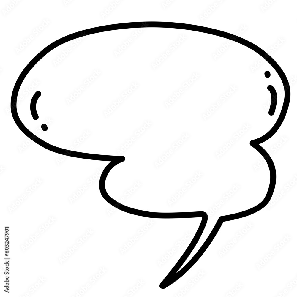 Cute Speech Bubble Doodle Cute Speech Bubble Doodle