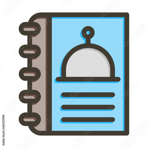 Menu Vector Thick Line Filled Colors Icon Design