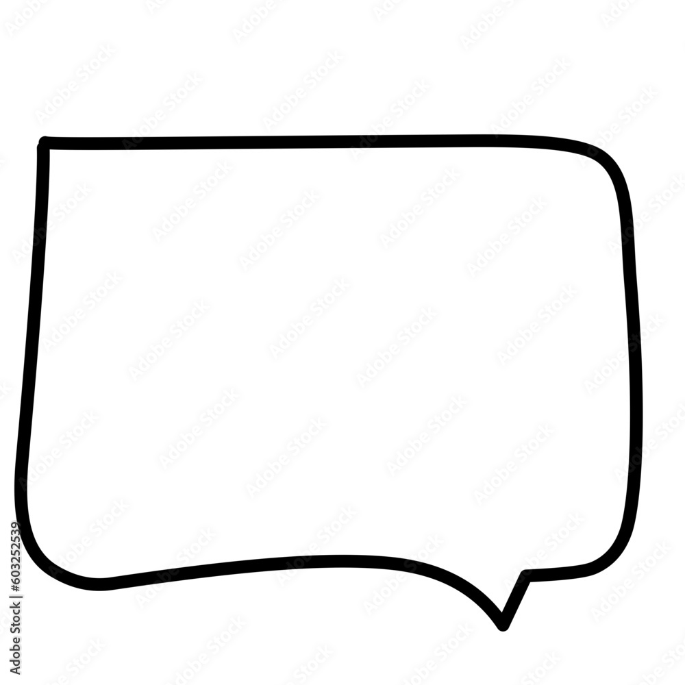 Cute Speech Bubble In Doodle Style 