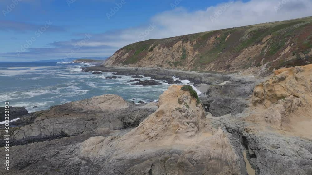lower flying along Pacific Coast at Bodega Head California lower flying along Pacific Coast at Bodega Head California