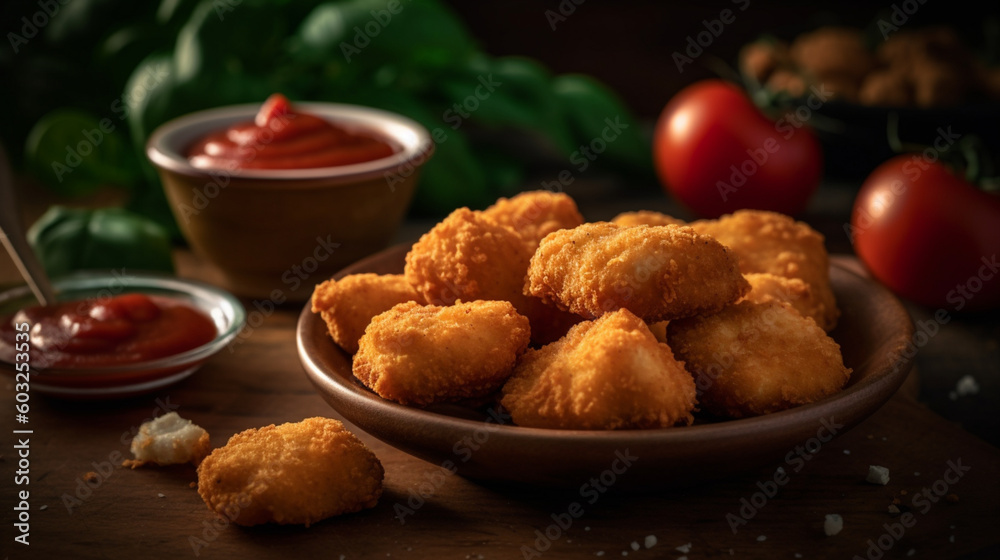 chicken nuggets with sauce chicken nuggets with sauce