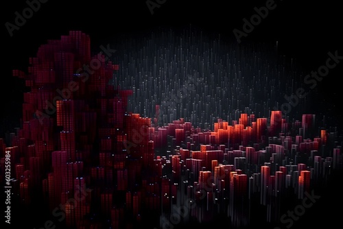 visualisation of big data system, conceptual creative representaion, ai tools generated image