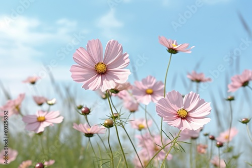 Attractive and classy image of cosmos flowers generated by AI