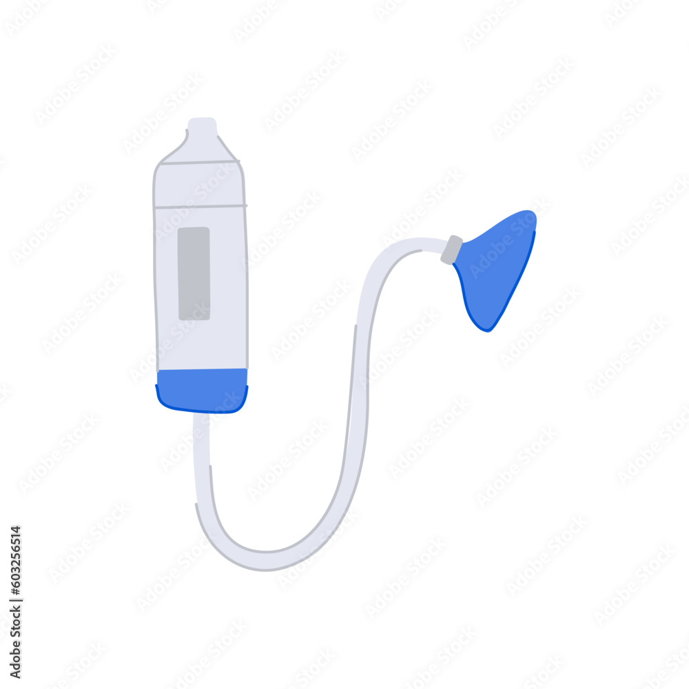 child nasal aspirator cartoon. mother suction, infant flu child nasal aspirator sign. isolated symbol vector illustration child nasal aspirator cartoon. mother suction, infant flu child nasal aspirator sign. isolated symbol vector illustration