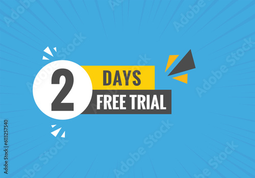 2 days Free trial Banner Design. 2 day free banner background