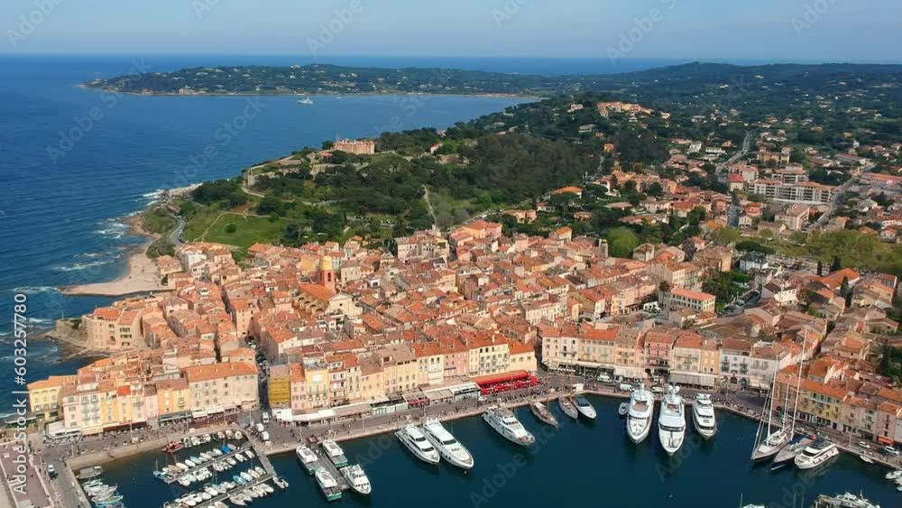 View of Saint Tropez city, Cote d'Azur, France, South Europe View of Saint Tropez city, Cote d'Azur, France, South Europe