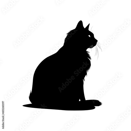 Cat silhouette AI Generated