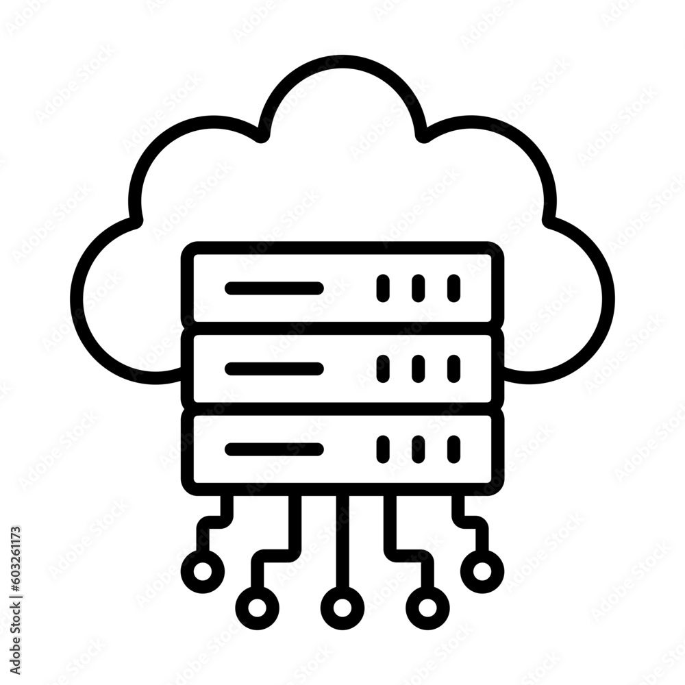 Cloud Server Icon Cloud Server Icon