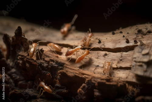 Termites in a tree. Generative AI © PIRMYN