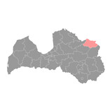 Aluksne Municipality map, administrative division of Latvia. Vector illustration.