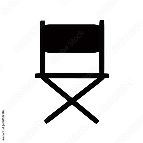 Director chair icon isolated on white background. Film director symbol. Vector illustration.