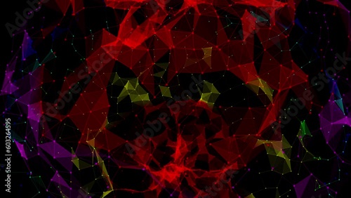 Geometric Abstract Background with Pulsating Color