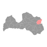 Balvi Municipality map, administrative division of Latvia. Vector illustration.