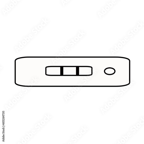 Rapid test icon isolated on white background. Test kit. Vector illustration.