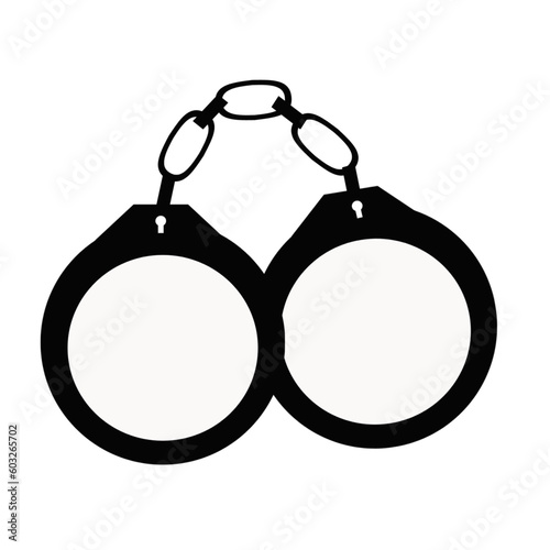 Handcuffs icon trendy design template for mobile concept and web design