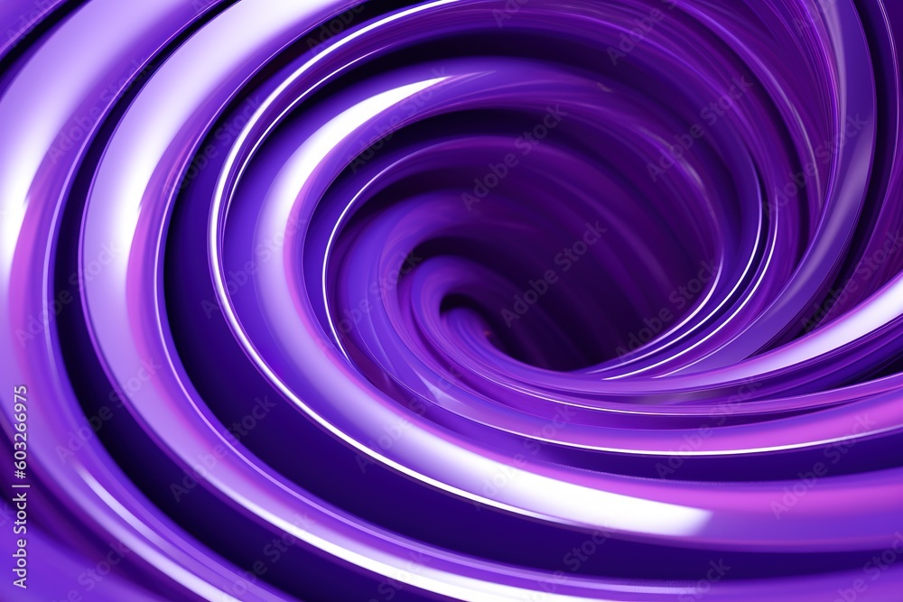 Purple spiral curved loop background, glossy finish