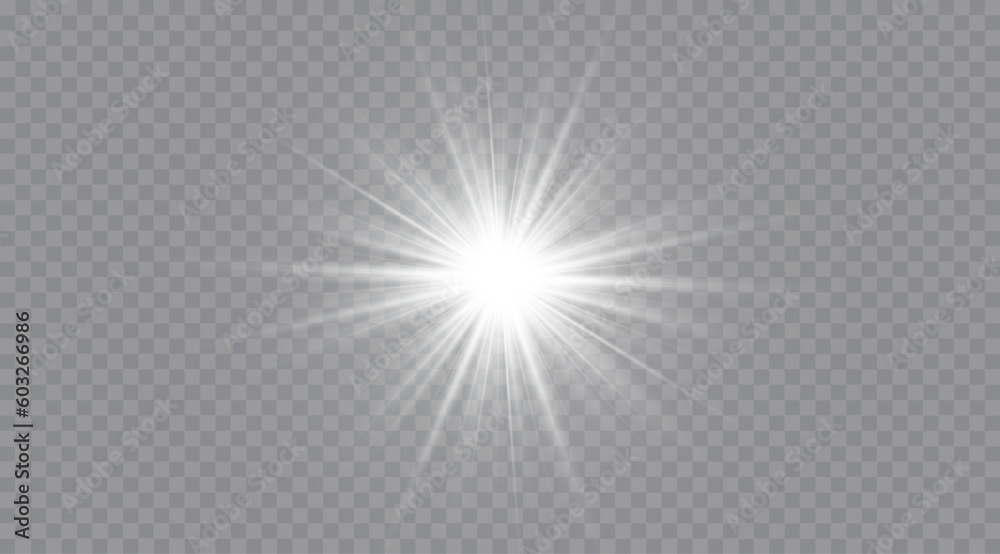 Star glow light effect. Bright particles, light shine. Stars.