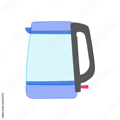 appliance teapot electric cartoon. kettle kitchen, hot drink appliance teapot electric sign. isolated symbol vector illustration