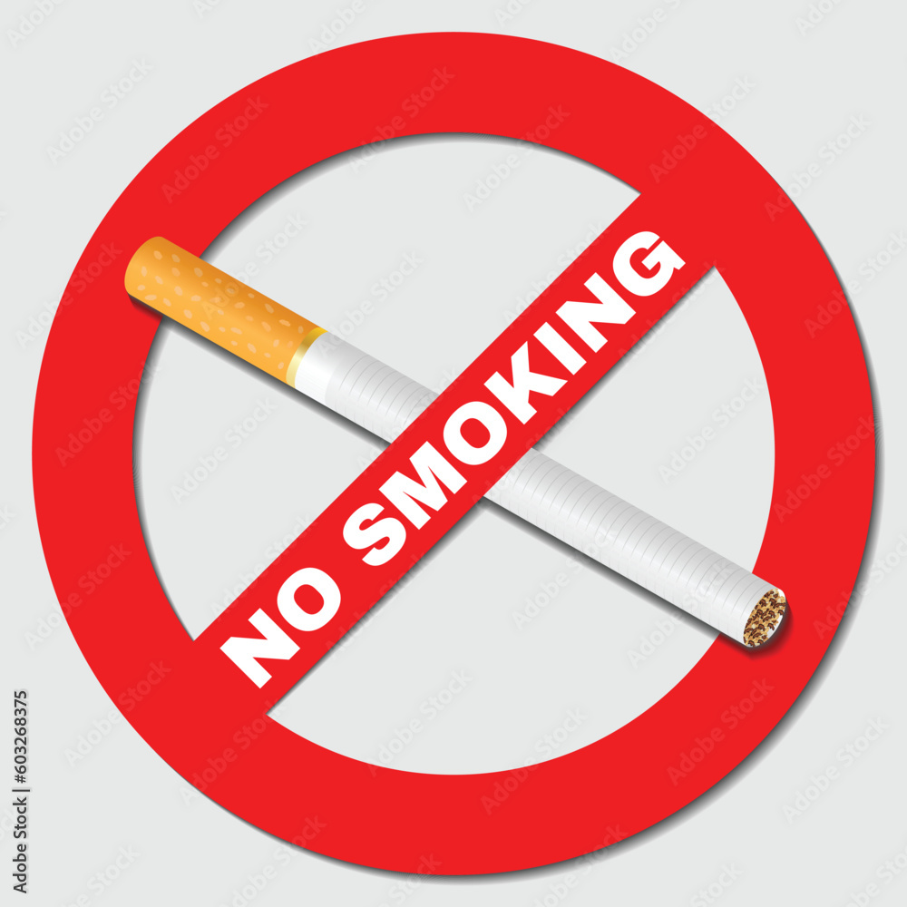 Creative illustration of no smoking. White cigarette in a red prohibition sign on a white background. Creative illustration of no smoking. White cigarette in a red prohibition sign on a white background.
