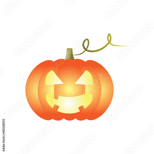 Halloween pumpkin vector art illustration.