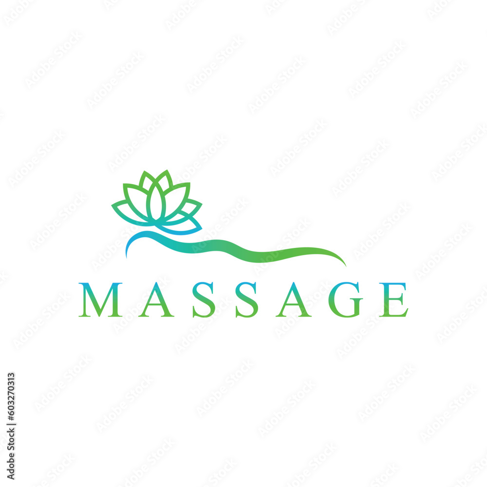 Gradient simple massage logo design idea Gradient simple massage logo design idea