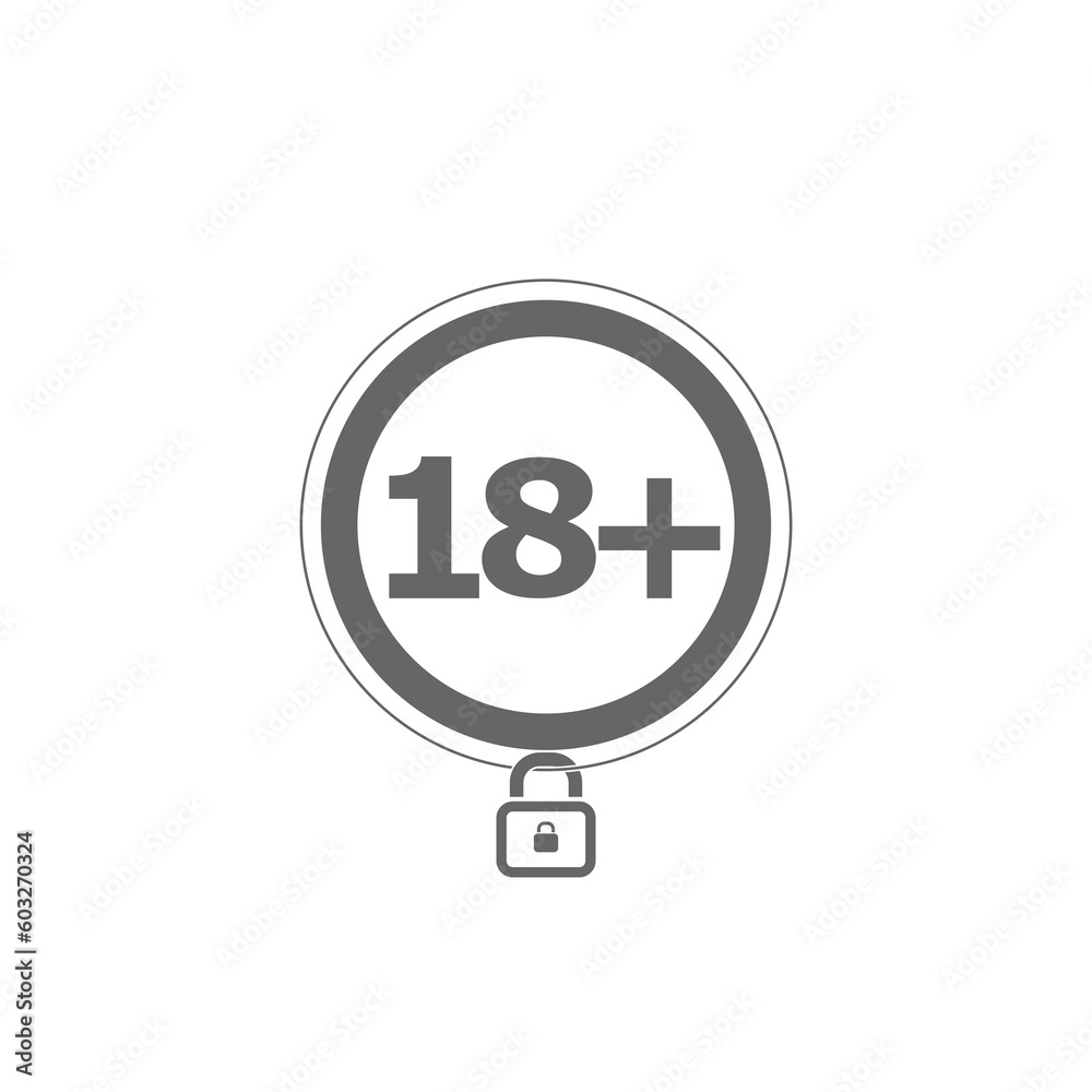 18 age restriction sign icon isolated on transparent background 18 age restriction sign icon isolated on transparent background