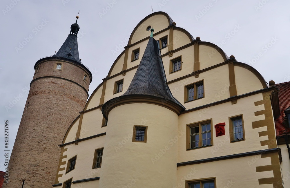 Kitzingen, Rathaus und Marktturm