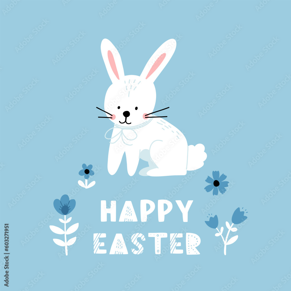 Icon of cute rabbit in cartoon style. Bunny pet silhouette. Hare and rabbit colorful illustration for childrens book, postcards and posters. Icon of cute rabbit in cartoon style. Bunny pet silhouette. Hare and rabbit colorful illustration for childrens book, postcards and posters.