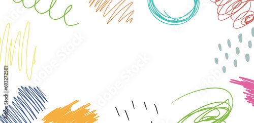 Wallpaper Mural Abstract vector colorful background pencil drawing colorful frame Torontodigital.ca