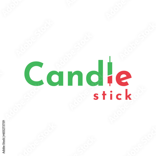Trade candle stick logo design idea