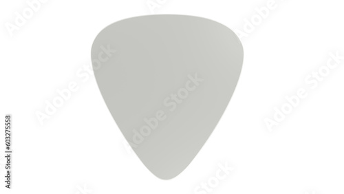 фотографія White silhouette of guitar plectrum isolated on transparent background