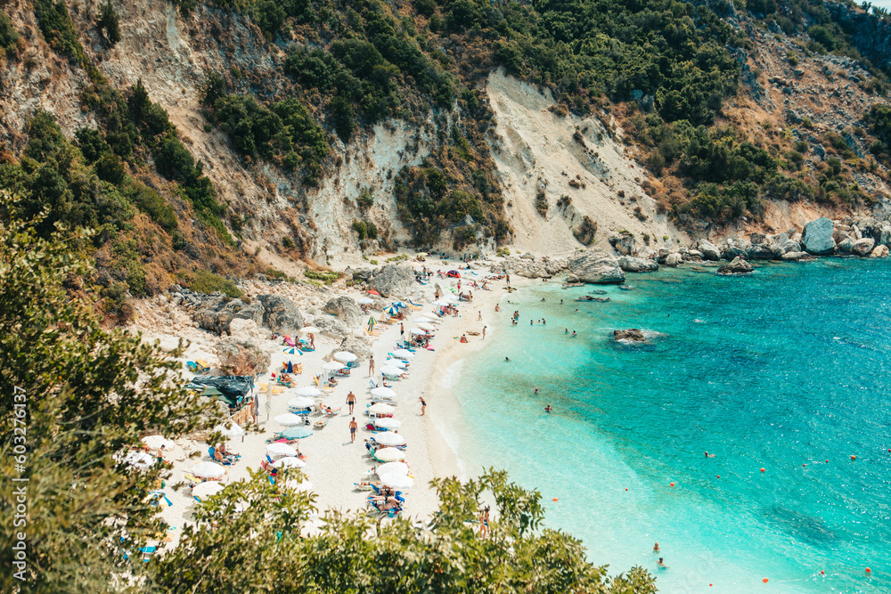 beautiful beach of Lefkada island Greece