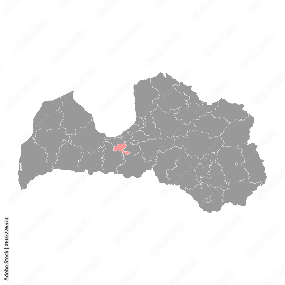Olaine Municipality map, administrative division of Latvia. Vector illustration.