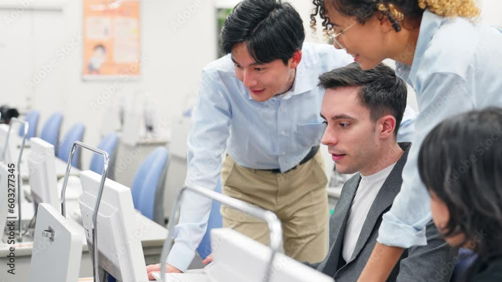 Group of multinational people working in office. Global business. Group of multinational people working in office. Global business.