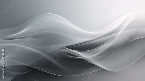 grey scale abstract silky transparent fabric, transparency satin art for background, wallpaper, screensaver, banner, web design