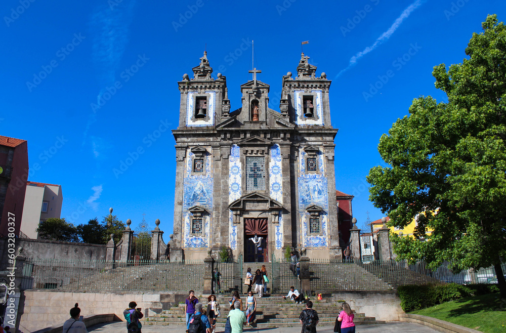 Church of Saint Ildefonso in Porto, Portugal - obrazy, fototapety, plakaty 