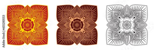 Sri Lankan Traditional Vector Patterns, illustration Art