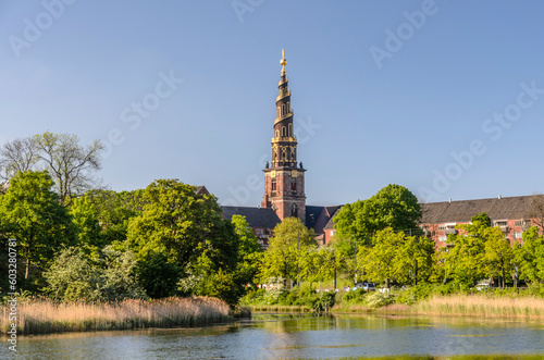 Turm der Erlöserkirche, Vor Frelsers Kirke, Christianshavn, Kopenhagen, Dänemark