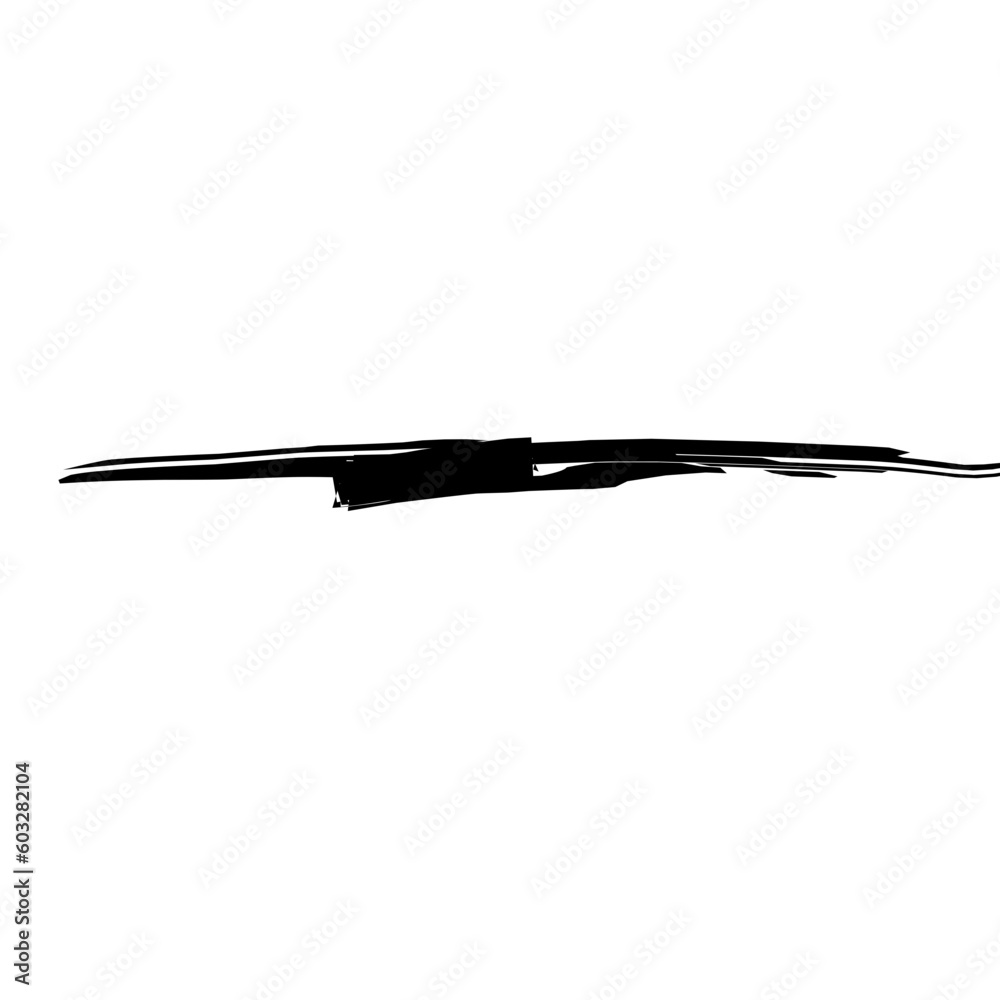 A set of strikethrough underlines. Brush stroke markers collection. Vector illustration of crossed scribble lines isolated on white background.
