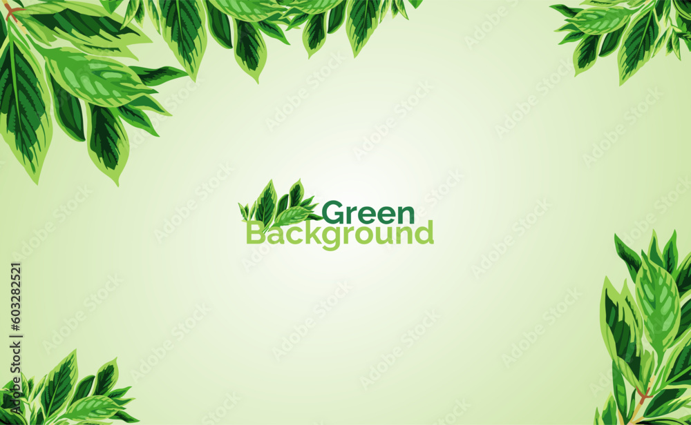 Green leaves background, illustration vector, Nature of green leaf in garden at summer