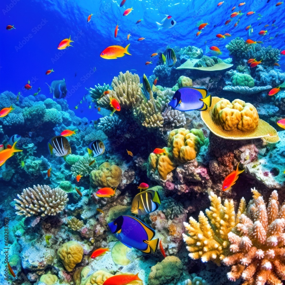 Magnificent underwater world of the tropical ocean. Magnificent underwater world of the tropical ocean.