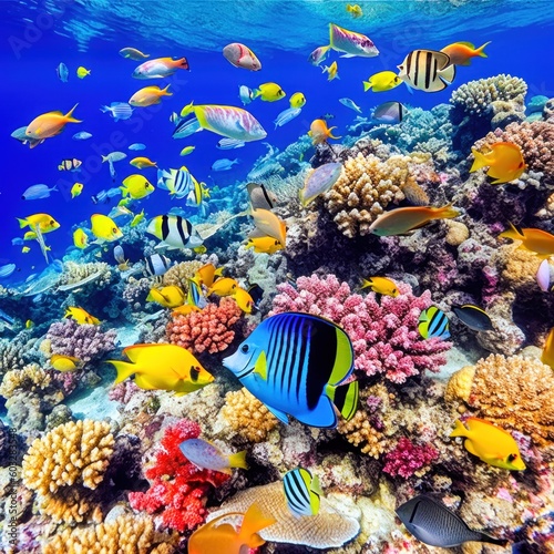 Magnificent underwater world of the tropical ocean.