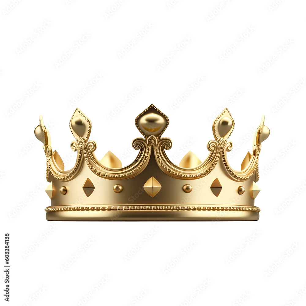 Royal Gold crown on transparent background PNG Stock Illustration ...