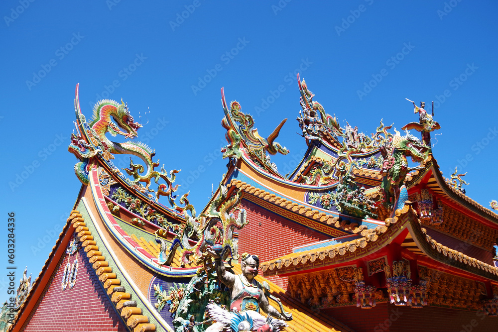 Fototapeta premium 台湾九份のお寺 九彬 昭霊廟 霞海城隍