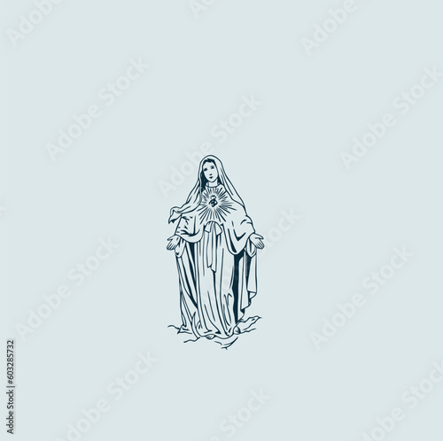 THESE HIGH QUALITY MOTHER MARIA VECTOR FOR USING VARIOUS TYPES OF DESIGN WORKS LIKE T-SHIRT, LOGO, TATTOO AND HOME WALL DESIGN