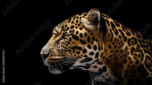 leopard on black background © Christiannglr