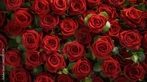 red roses fresh and fullframe